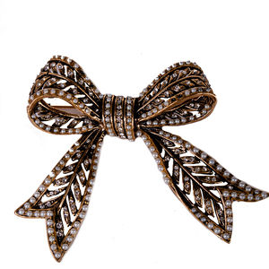 ALCOZER & J GOLD, WHITE BROOCH | WOMENS